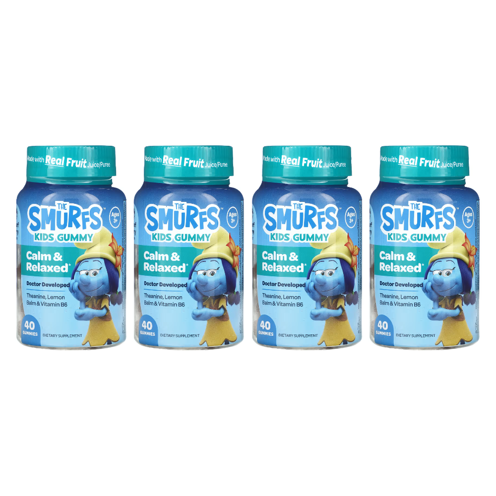 스머프 어린이 <b>카밍</b> 릴렉스 40<b>구미</b> 베리맛 4세트 맛있는 키즈 젤리 테아닌 비타민B6