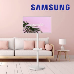 삼성 삼탠바이미 스탠드 스마트TV M5 IPTV M50D 화이트에디션 무빙 이동식 스탠드