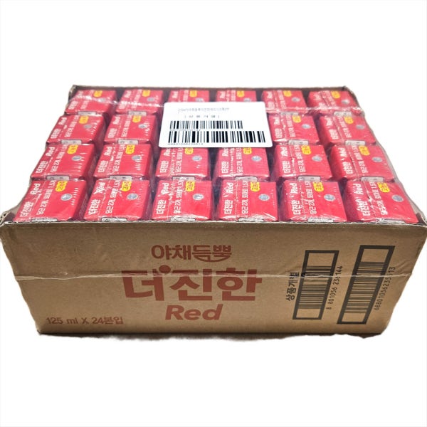야채듬뿍 더진한 레드 주스 채소주스 간편음료 팩음료 125ml 24팩