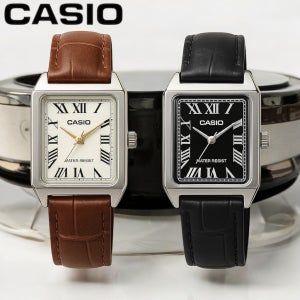 카시오 커플시계 클래식 스퀘어 로마 사각 가죽 손목 LTP-V007L-7B1