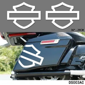 할리데이비슨 로드글라이드 튜닝 드레스업 후드 연료 탱크 사이드 박스 장식 불꽃 데칼 스티커 DS003AC 화이트