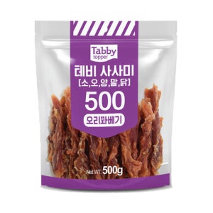 테비 사사미 육포 오리꽈배기, 500g, 1개