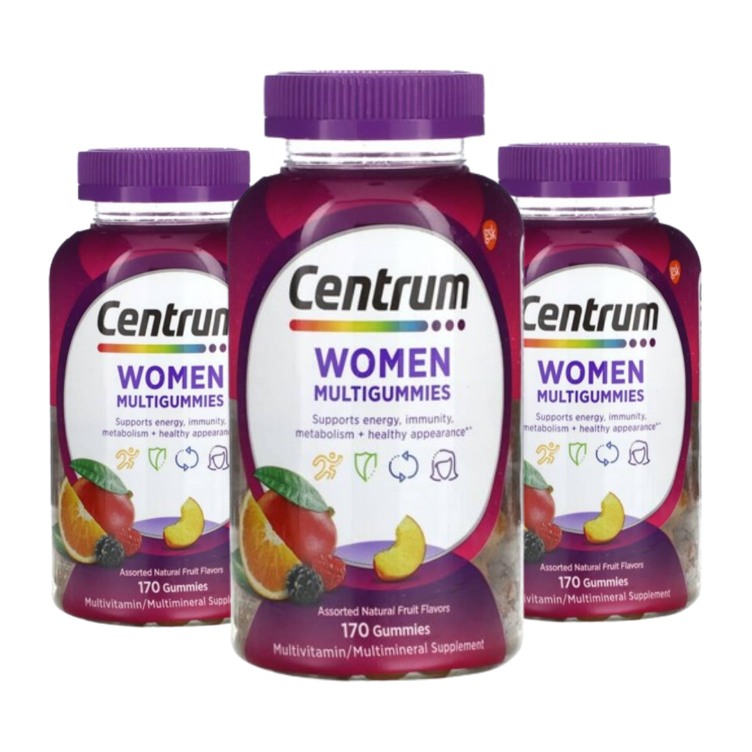 2+1 센트룸 <b>포우먼</b> <b>멀티</b> 종합<b>비타민</b> 구미 젤리 <b>여성용</b> 170정 체리 딸기 오렌지