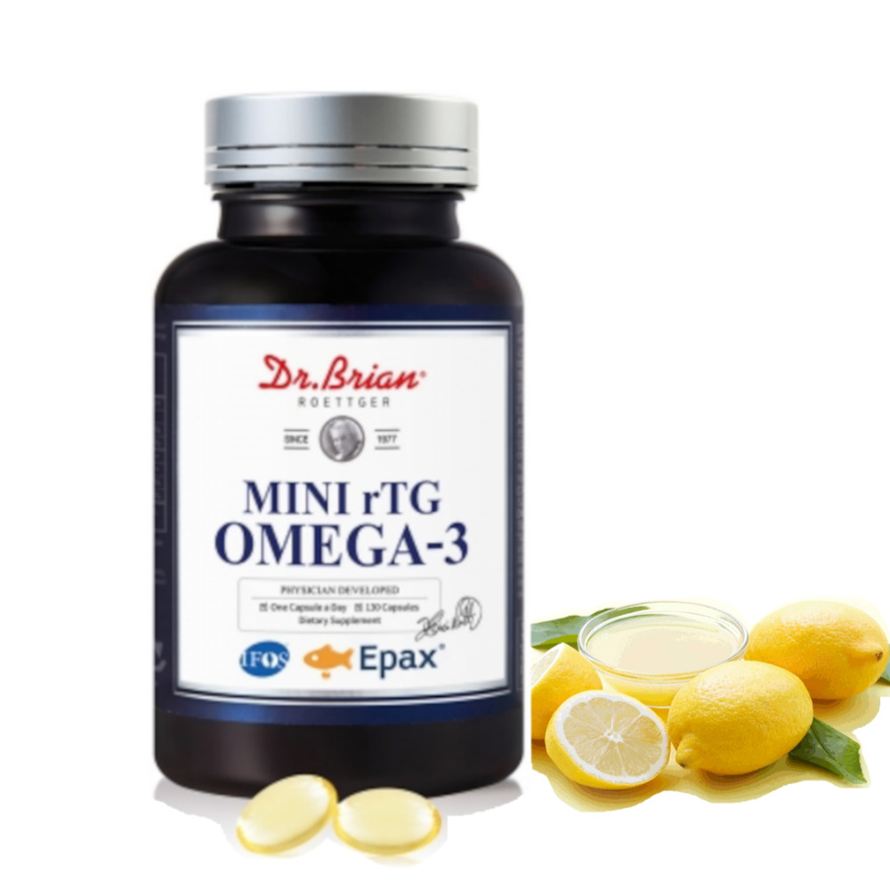 <b>닥터</b>브라이언 미니 <b>알티지 오메가3</b> 비타민D 130캡슐 <b>rTG</b> 작은알약 어취없는 레몬향