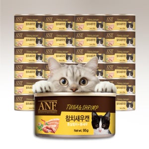 ANF 고양이캔 간식 참치+새우, 95g, 24개
