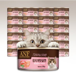 ANF 고양이캔 간식 참치+게맛살, 95g, 24개