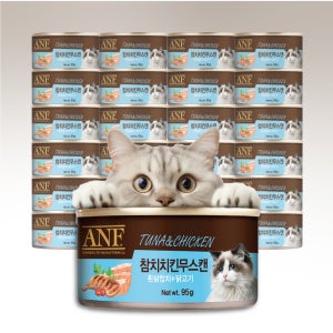 ANF 고양이캔 간식 참치+치킨무스, 95g, 24개