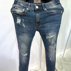 28-38 JIN 데미지 슬림핏 스판청바지