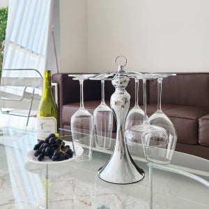 와인잔거치대 와인잔걸이 랙 보관 블랙버드