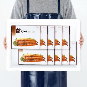 양념 민물장어 1박스(1kg x 10팩) 대용량 손질 양념장어 구이 덮밥 초밥 참장어