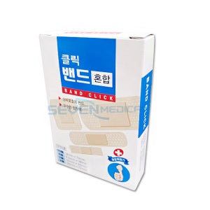 대일제약 밴드클릭 혼합 20매입 1갑 일회용 밴드 상처밴드