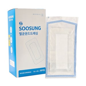 수성 멸균 드레싱 밴드 대형 20cm 50매입 화상 상처 부직반창고 개별포장 약국 의료용