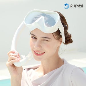 1+1 디웨이브 폴딩 스노클링 마스크 세트 프리다이빙 수영장 스노쿨링 실리콘 물안경 수경 DSQ-002