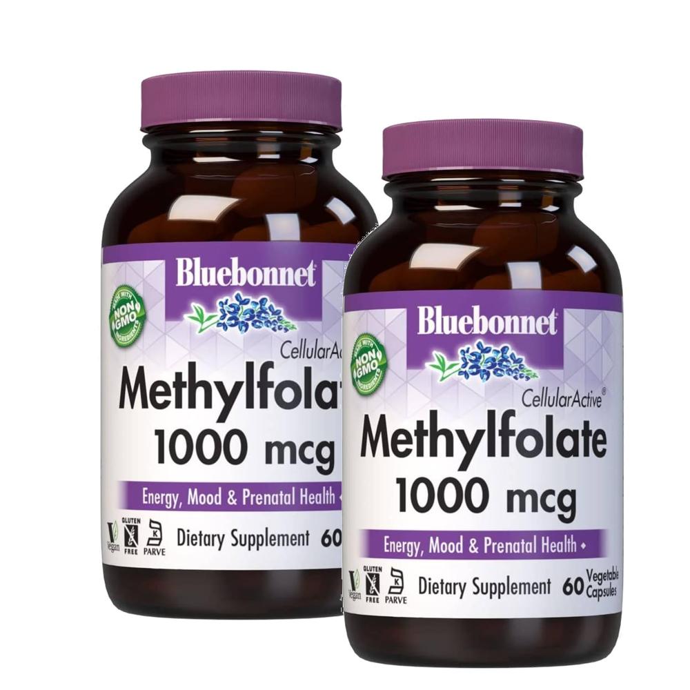 블루보넷 메틸 <b>엽산</b> 1000mcg 캡슐 60캡슐 2개 Bluebonnet Methylfolate