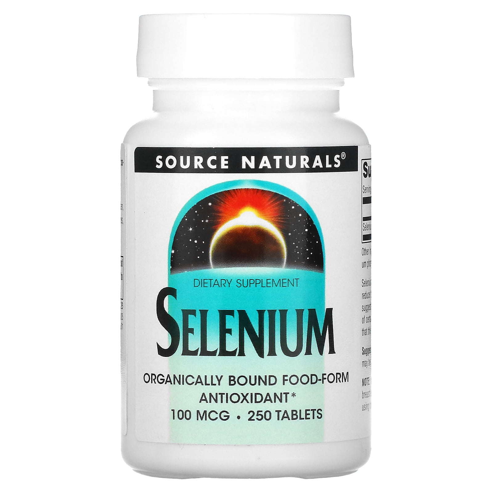Source Naturals, <b>셀레늄</b>, 100mcg, 250정