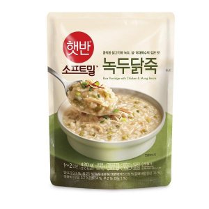 CJ제일제당 햇반 소프트밀 녹두닭죽 420g 1개