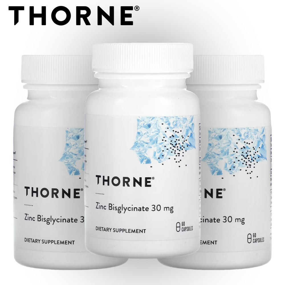 쏜리서치 <b>징크</b> 아연 <b>비스글리시네이트 30mg</b> 60캡슐 3개