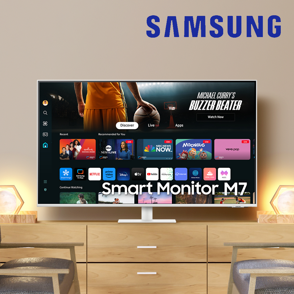 삼성전자 M7 43인치 화이트 스마트모니터 UHD 4K IPTV OTT 게이밍허브 삼탠바이미 24년 신형모델