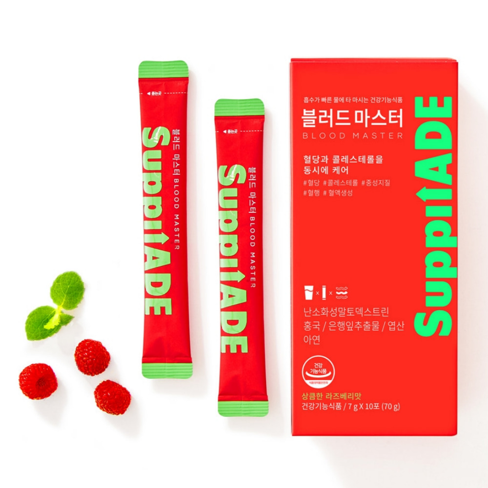 블러드마스터 10포 혈행 <b>혈액순환</b> 콜레스테롤 낮추는 영양제 혈당 케어 보조제