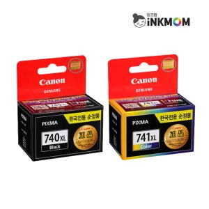PG-740XL (캐논 740XL Black) CL-741XL (캐논 741XL Color) 검정 칼라 정품잉크 SET