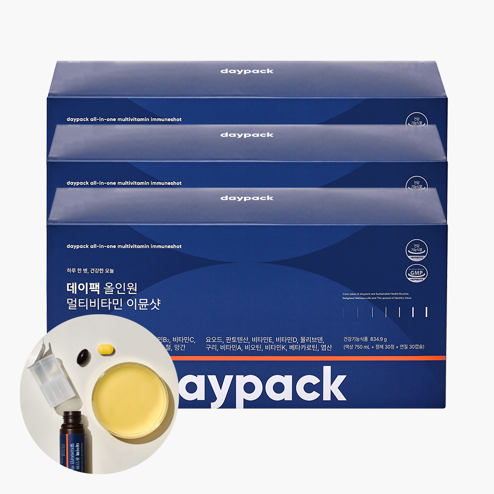 데이팩 올인원 액상 멀티비타민 이뮨샷 5000% 30개입, 3개