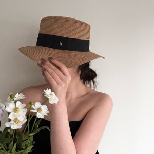 여름 라피아햇 밀짚모자 여성 여행 바캉스 파나마햇 라탄 챙 모자