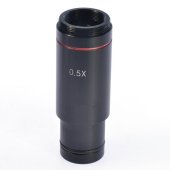현미경 CCD 카메라용 전자 접안 렌즈 축소 0.5X C 마운트 어댑터 릴레이 23.2mm 이미지