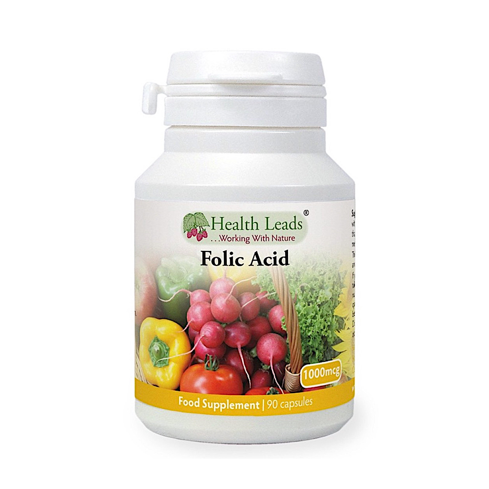헬스리드 <b>엽산</b> Folic Acid (Vitamin B9) 1000mcg 90정