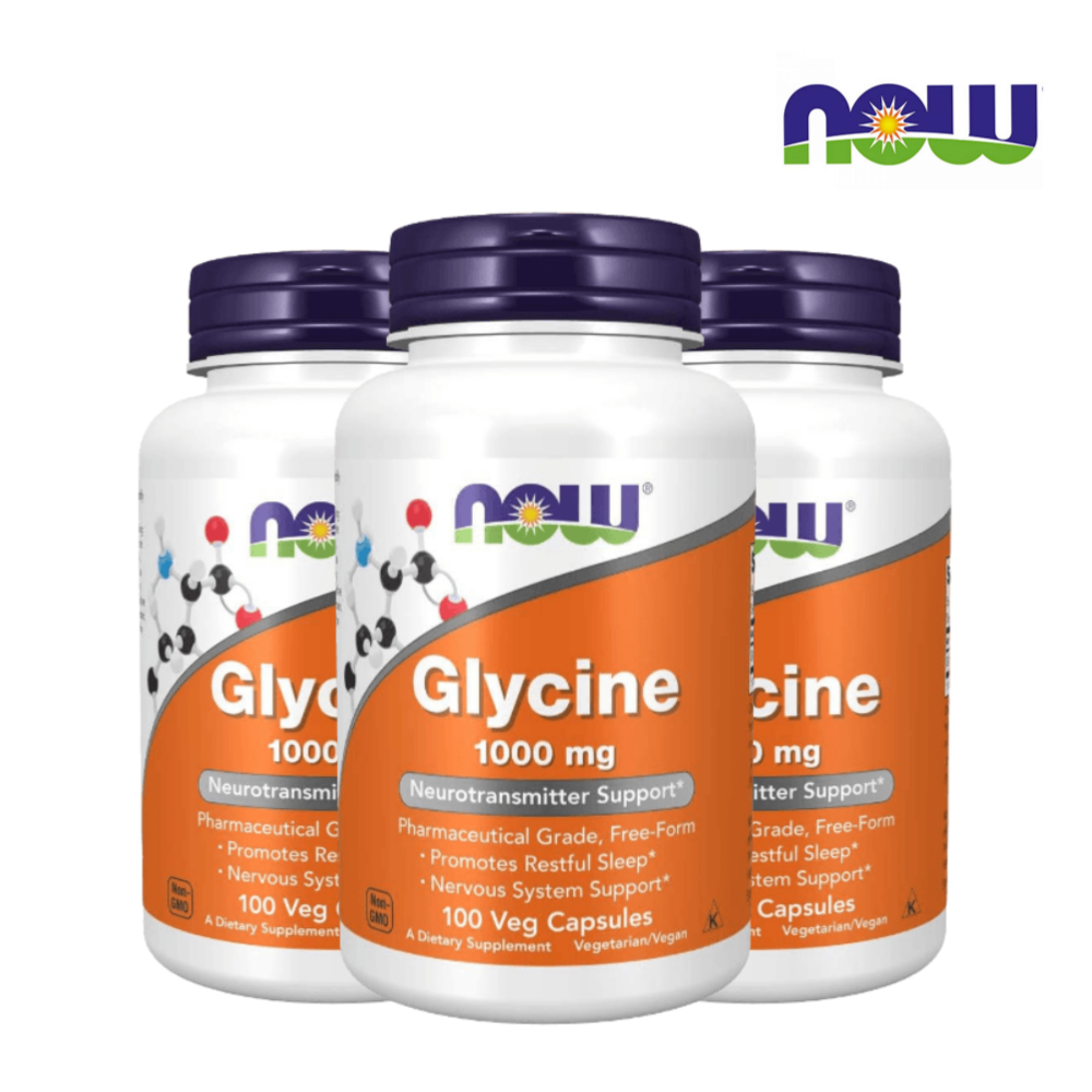 나우푸드 글리신 <b>Glycine 1000mg</b> 100캡슐 3개