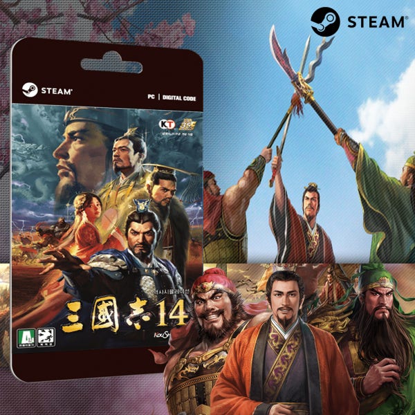 PC 삼국지14 한글판 원본 스팀 코드 문자발송