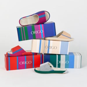 [오리고] 린넨 층간소음 쿠션 거실 실내화 4colors / 2size