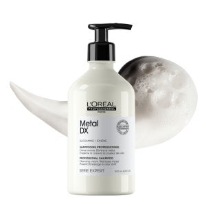 [손상염색모발용] 로레알 프로페셔널 메탈 디엑스 샴푸 500ML 부드러운 실크 윤기 샴푸