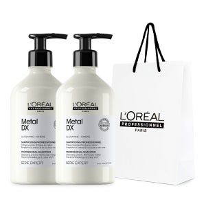 [라운지단독/손상모발용] 로레알 프로페셔널 메탈 디엑스 샴푸 500ML+500ML 듀오세트