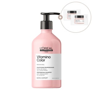 [컬러락] [염색유지용] 로레알 비타미노 샴푸 500ml (+ 마스크 15ml 2개 증정)