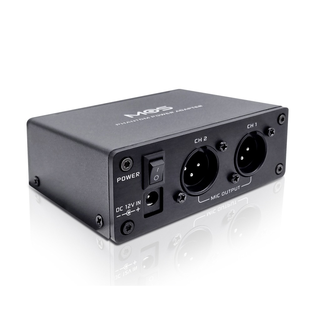 MOS PPS-202 2채널 팬텀파워 콘덴서마이크 48V 12V 전원 공급기