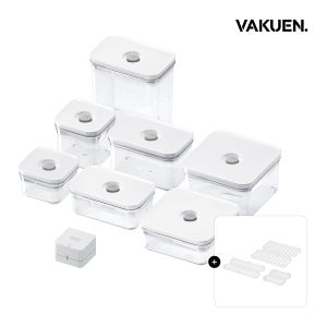 [세트구성/채반증정] 바퀜 마하 진공밀폐용기 레귤러 8종 세트