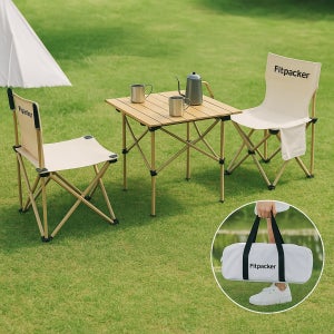 피트팩커 경량 캠핑 롤 테이블 의자 세트 피크닉 세트 2인용