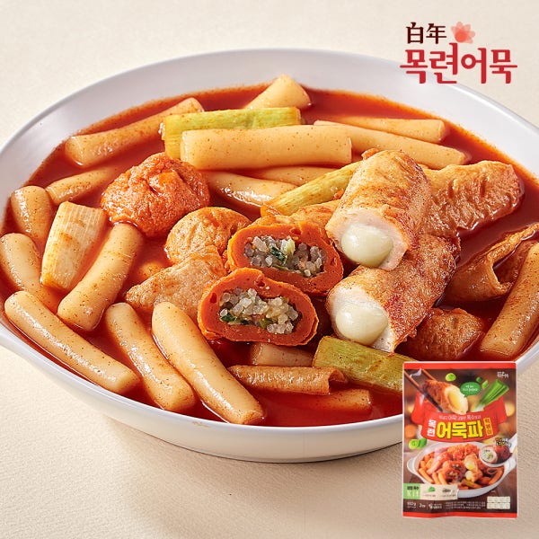 목련어묵파떡볶이 932g 치즈 만두 대파 멸치 육수 밀떡 라볶이 밀키트