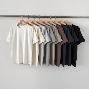 에이블앤코 마들렌 반팔 R 여성 여자 봄 라운드넥 면 모달 스판 기본핏 베이직 이너 티셔츠