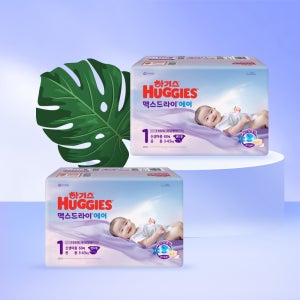 [2박스]하기스 2025 맥스드라이 에어 기저귀 밴드형 1단계 공용 (60매x6팩)