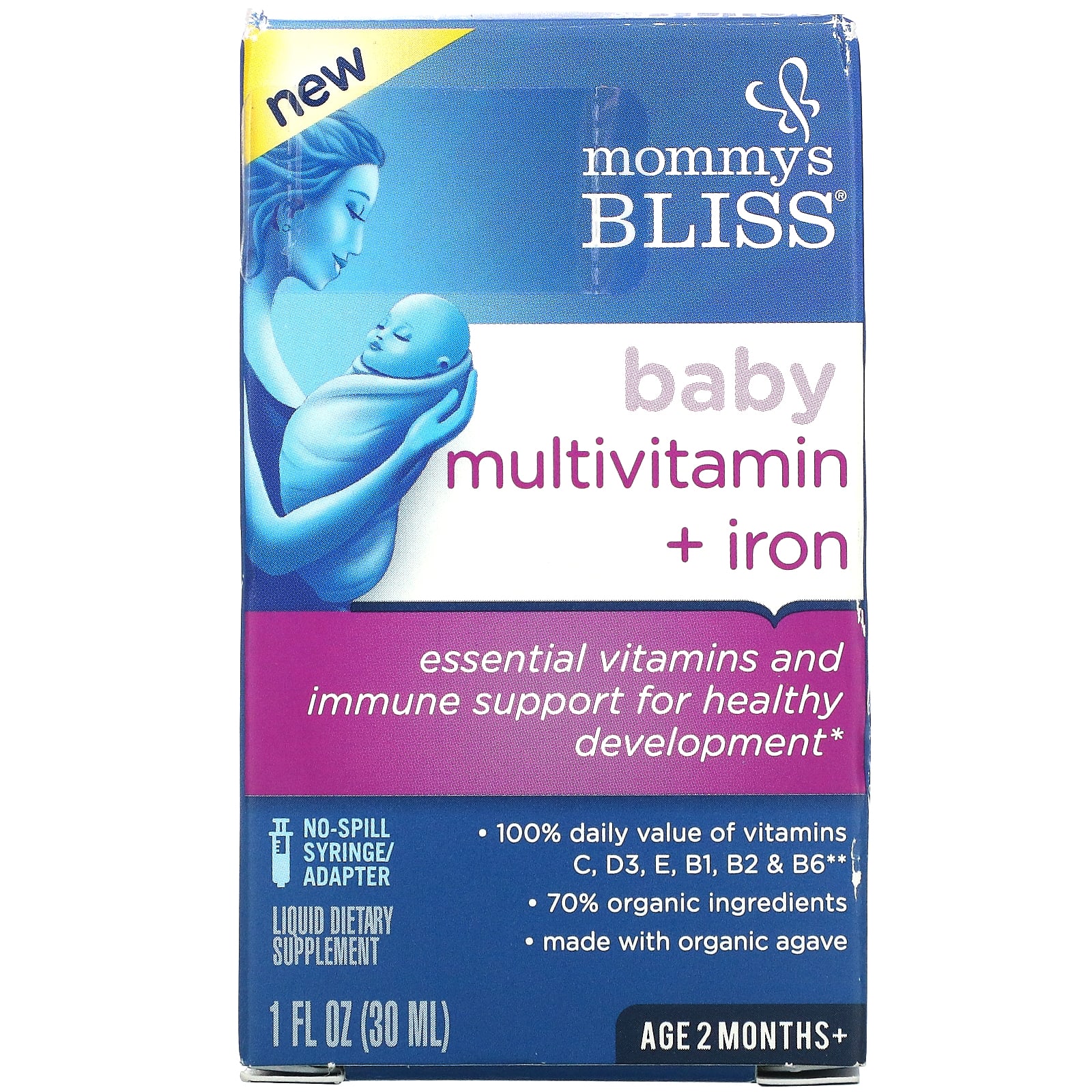 마미스블리스 베이비 멀티<b>비타민</b> 철분 포도 30ml 1fl oz