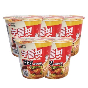 농심 누들핏 김치사발면맛 38g x 5개
