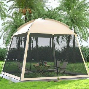 야외 여름 캠핑 텐트 메쉬텐트 모기장텐트 휴대용 대형 캐노피