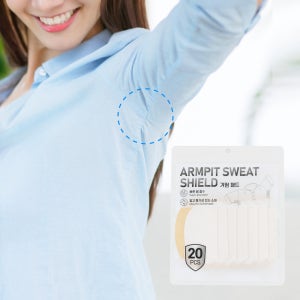암핏 스웻 쉴드 겨드랑이 땀 패드 20매 겨땀 흡수 여름철 야외활동 땀 패치
