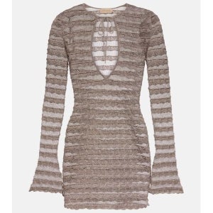 아야 뮤즈 레이스 메탈릭 니트 미니드레스 뉴트럴 P00926052