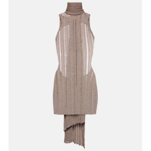 아야 뮤즈 리브 니트 라메 미니드레스 베이지 P00926055