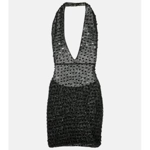 아야 뮤즈 홀터넥 미니드레스 시퀸 블랙 P00896106