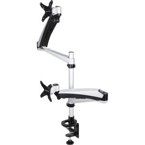 엔산마운트 EM25246 프리미엄 모니터암 세로2단 멀티 스프링 모니터거치대 높이조절