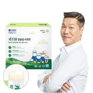 연세 키즈텐 칼슘업 사과맛 칼슘 성장기 어린이 영양제 비타민D 젤리 30포, 1개