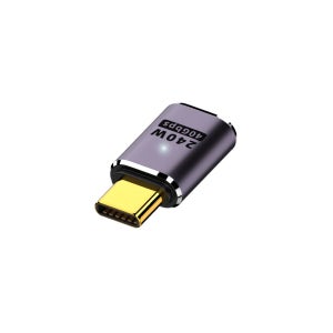 USB4.0 C타입 꺾임 젠더 240W PD3.1 고속충전 ㄱ자 직각 위치변경 썬더볼트3 8K 지원 E-1